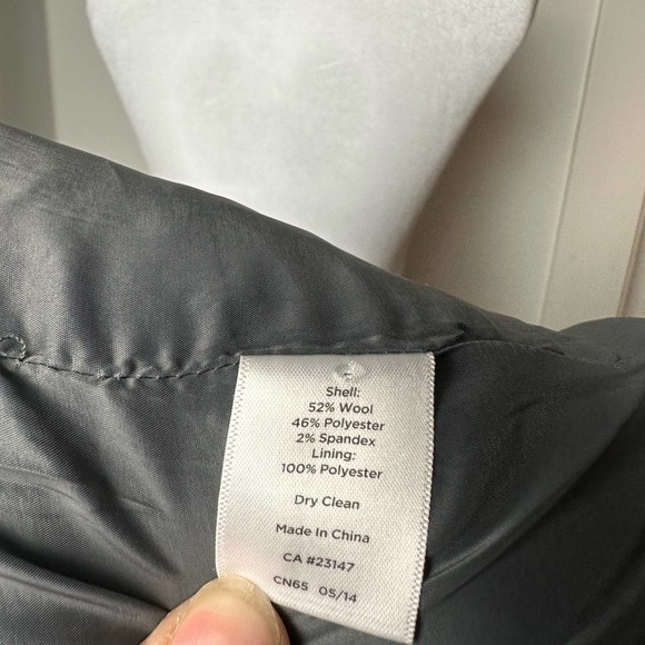 Talbots Gray White Black Houndstooth Blazer Wool Blend sz 6P - Picture 6 of 8